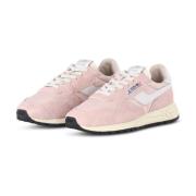 Autry Velour Sneaker med textildetaljer Pink, Dam