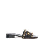 Valentino Garavani Svarta Sandaler med VLogo Studs Black, Dam