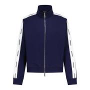 Dsquared2 Bomullsfleece Sportjacka Oversize Passform Blue, Herr