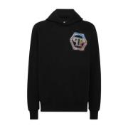 Philipp Plein Svart Sweatshirt för Män Black, Herr