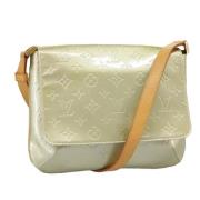 Louis Vuitton Vintage Pre-owned Laeder axelremsvskor Gray, Dam