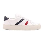 Moncler Logo Print Läder Sneakers White, Dam