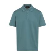 Brioni Smaragd Polo Shirt Blue, Herr