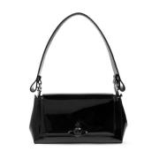 Vivienne Westwood Svart Patentläder Väska med Lock Black, Dam