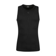 Fendi Räfflad Logotyp T-shirt Svart Black, Herr