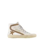 Golden Goose Vita läder sneakers med detaljer i mässing White, Dam