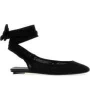 The Attico Svarta platta skor Elegant stil Black, Dam