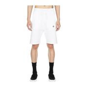 Moncler Bomull Jersey Track Shorts White, Herr