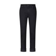 7 For All Mankind Bekväma Straight Leg Jeans Black, Dam