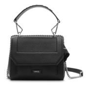 Lancel Elegant Svart Läder Crossbody Väska Black, Dam