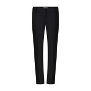 Patrizia Pepe Slim Fit Bomullsbyxor med Piping Black, Dam