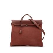 Hermès Vintage Pre-owned Canvas handvskor Brown, Dam