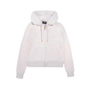 Juicy Couture Sammetshoodie med smal passform Pink, Dam