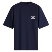 Drole de Monsieur Marin Slogan Tee Interlock Bomull T-shirt Blue, Herr