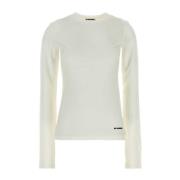 Jil Sander Klassisk Vit Bomull T-shirt White, Dam