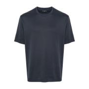 Herno T-shirt i jersey-stickad effekt Blue, Herr