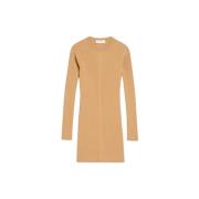 Sportmax Räfflad Miniklänning Luglio Beige, Dam