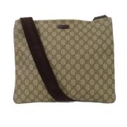 Gucci Vintage Pre-owned Canvas axelremsvskor Beige, Dam