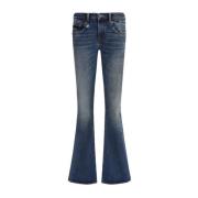 R13 Flare Jeans med Medium Midja Blue, Dam