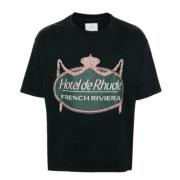 Rhude Vintage Black Riviera Tee Black, Herr