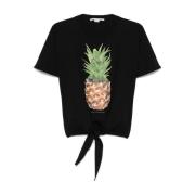 Stella McCartney Svart Grafiskt Tryck T-shirts och Polos Black, Dam