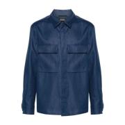 Ermenegildo Zegna Casual Overshirt i Olika Färger Blue, Herr