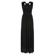 Zimmermann Svart Halterneck Midi Klänning Black, Dam