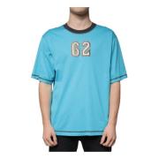 Dolce & Gabbana Blå Logo Crew Neck T-shirt Blue, Herr