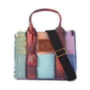 Kurt Geiger Regnbåge Denim Tote med Metalliska Accenter Multicolor, Da...