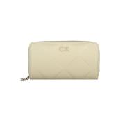 Calvin Klein Beige Polyester Plånbok med RFID-blockering Beige, Dam