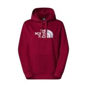 The North Face Röd Logo Hoodie Red, Dam