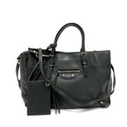 Balenciaga Vintage Pre-owned Laeder balenciaga-vskor Gray, Dam