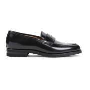 Bally Svarta Läderloafers Black, Herr