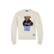 Polo Ralph Lauren Polo Bear Bomull Linne Tröja White, Dam