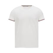 Moncler Tricolour-Trimmed T-shirt - Off White White, Herr