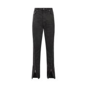 Rick Owens Vida Jeans med vida ben Black, Herr