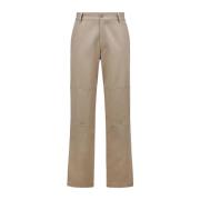 Moncler Stretch Bomull Beige Byxor Beige, Herr