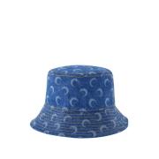 Marine Serre Blå Moon Laser Bucket Hat Blue, Dam