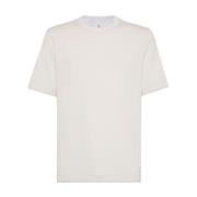 Brunello Cucinelli Vita T-shirts och Polos White, Herr