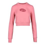 Diesel Bomullsblandning Sweatshirt Pink, Dam