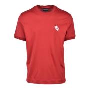 Emporio Armani Bomull T-shirt med snygg design Red, Herr