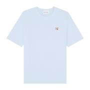 Maison Kitsuné Fox Head Patch Bomull T-shirt Blue, Herr