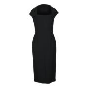 Max Mara Studio Elegant Klänning i Triacetat Polyester Blandning Black...