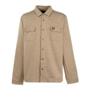 Lyle & Scott Herr Fleece Overshirt Beige, Herr