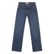 Our Legacy Straight-leg jeans med baklogoetikett Blue, Dam