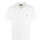 Polo Ralph Lauren Bomull Towelling Polo Skjorta Framficka White, Herr