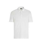 Ermenegildo Zegna Vit Linne Kortärmad Polo White, Herr