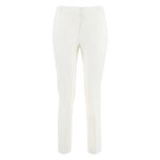 Pinko Smala Cigarettbyxor med Fickor White, Dam