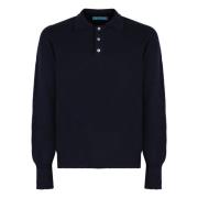 Drumohr Lambswool Crew-Neck Sweater Blue, Herr