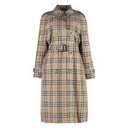 Burberry Klassisk Bomull Trenchcoat Beige, Dam